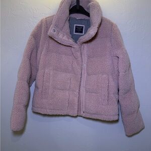 Abercrombie & Fitch Pink Sherpa Jacket